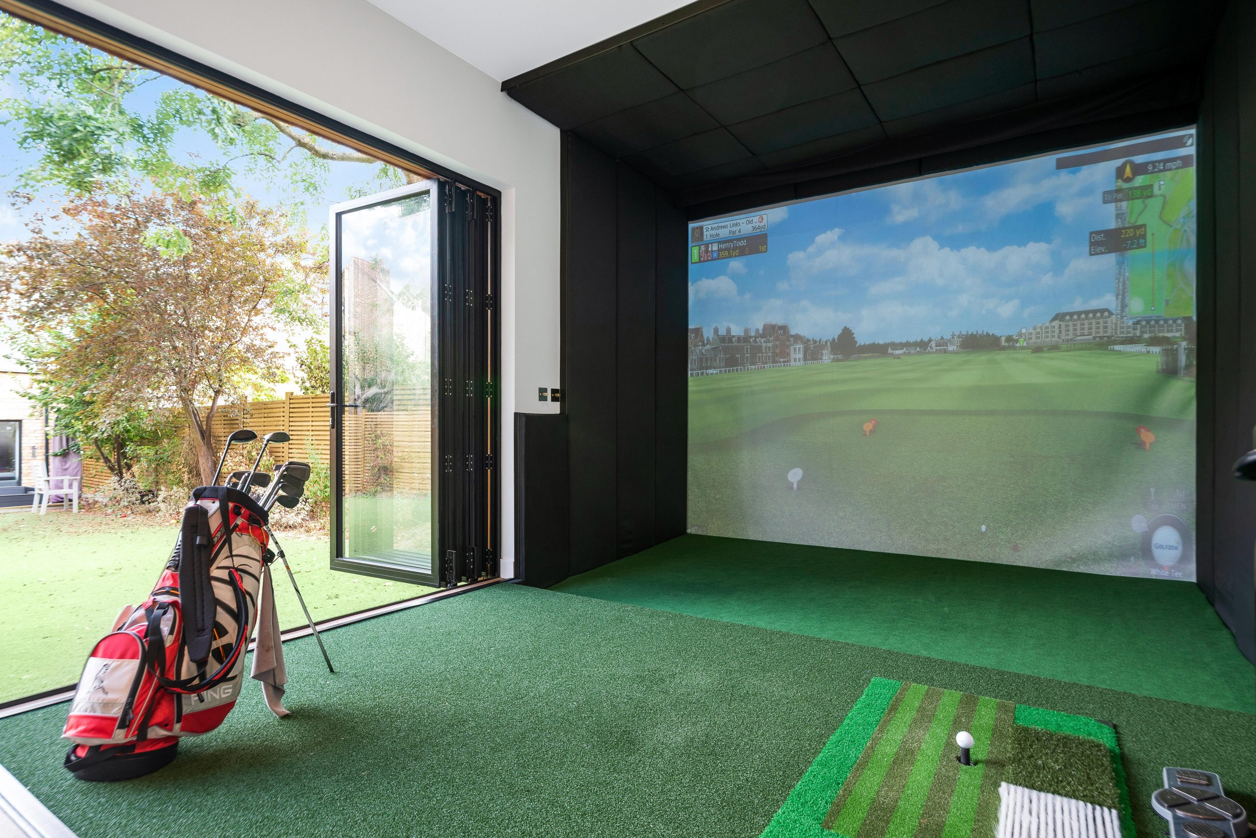 golf simulator ion garden room